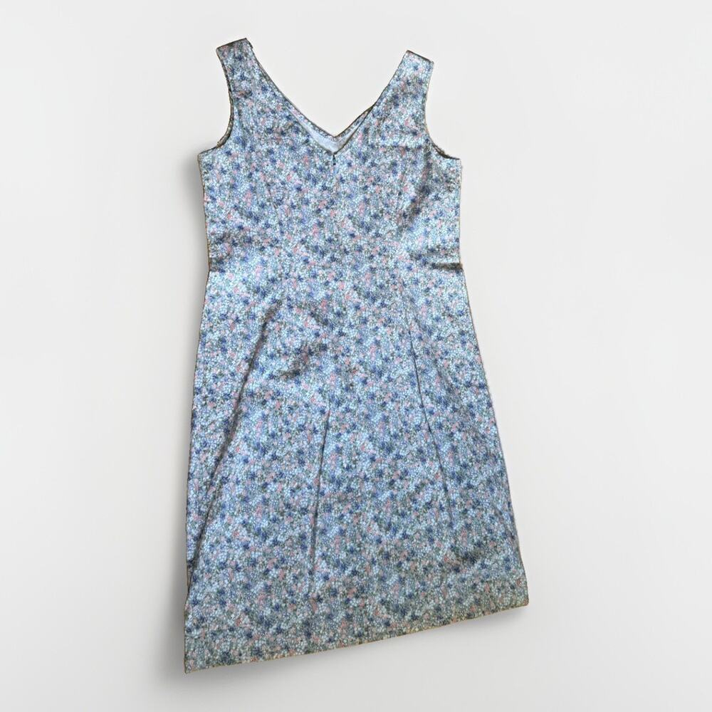 Vintage GAP Mini Shift Dress Womens Size 8 Blue Floral Bohemian Sleeveless